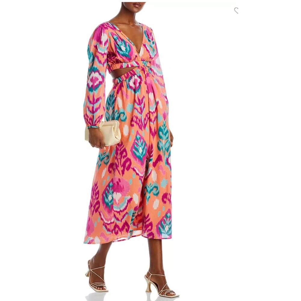 Banjanan Camilla Ikat Print Midi Dress Size Large